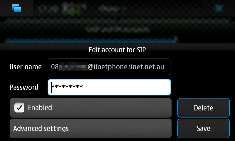 iiNet VOIP iiTalk N900 Settings #1