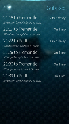 Perth Trains - Live Departures for Sailfish: Subiaco